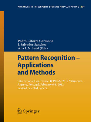 cover image of Pattern Recognition--Applications and Methods